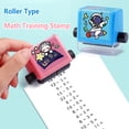 thumbnail image 2 of Sellos de enseñanza para niños,Sellos de rodillo de matemáticas inteligentes,Sello de práctica de matemáticas de tinta recargable para suministros de aula de jardín de infantes preescolar, 2 of 5