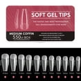 thumbnail image 2 of OOKWE 550Pcs Soft Gel Full Cover Nail Tips Fake Nails Press On Nails Artificial Nails, 2 of 19