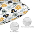 thumbnail image 3 of Fotbe Cute Elephant Funda de Almohada Decorativa Estilo Occidental, Lujo en Algodón, Fundas para Almohadas King, Cojín Estampado para Decoración del Hogar-20"x30", 3 of 6