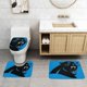 thumbnail image 2 of Juego de alfombras de baño de 3 piezas del equipo Panthers Alfombra antideslizante para baño de 24 x 16 pulgadas, 2 of 7