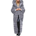 thumbnail image 2 of Usmixi Winter Womens Faux Fur Coat Long Coat for Women Warm Thickened Cozy Fuzzy Furry Hooded Overcoat Long Sleeve Casual Solid Fluffy Plush Coat Fleece Outwear 2023 Faux Fur Coat, 2 of 5
