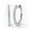 White, variant on La Joya 3/4 Carat Lab-Grown Diamond Hoop Earrings, 14K White Gold Plated Sterling Silver