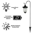 thumbnail image 2 of Pure Garden Set of 2 Waterproof LED Solar Lanterns with Shepherd Hooks, 2 of 6