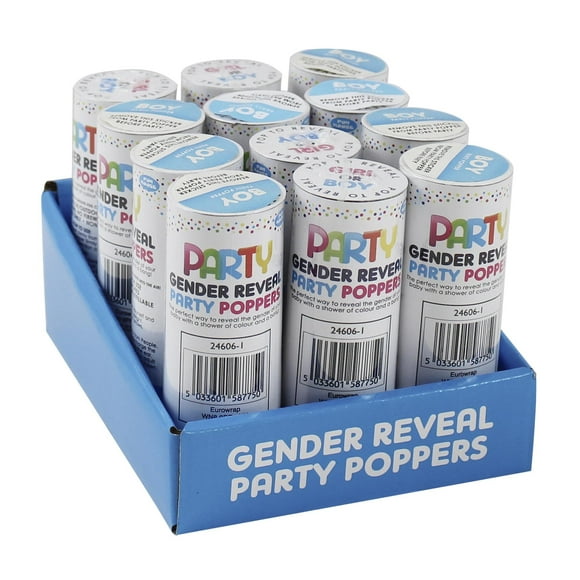 Eurowrap Boys Gender Reveal Party Confetti Cannon