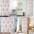 thumbnail image 5 of Shower Curtain Bathroom Set Easter Rabbit Pink Bow Waterproof Fabric Shower Curtains with Grommets&Hooks, Seamless Bunny Gray Buffalo Plaid Privacy Bath Curtain for Bathtub 72x72in, 5 of 9
