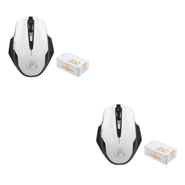 Sidaley Mini ratón inalámbrico E-1900 de 2,4 Ghz para ordenador, 1600 DPI, 6 botones, receptor óptico USB de 2,4G, ratón superfino para PC y Type2 NO2