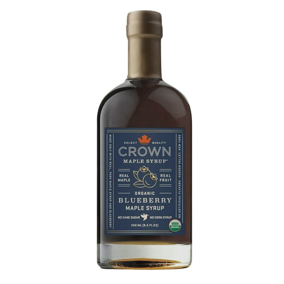 (Pack of 8), Crown Maple Organic Blueberry Maple Syrup, 8.5 fl oz