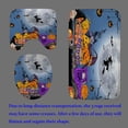 thumbnail image 4 of Juego de 4 cortinas de ducha con calaveras de colores, decoración de baño de Halloween con esqueleto de arcoíris psicodélico hippie, cortina de ducha de tela impermeable, alfombrilla de baño, 4 of 7