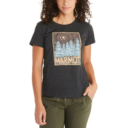 Marmot Womens Woodblock-Print T-Shirt;Small