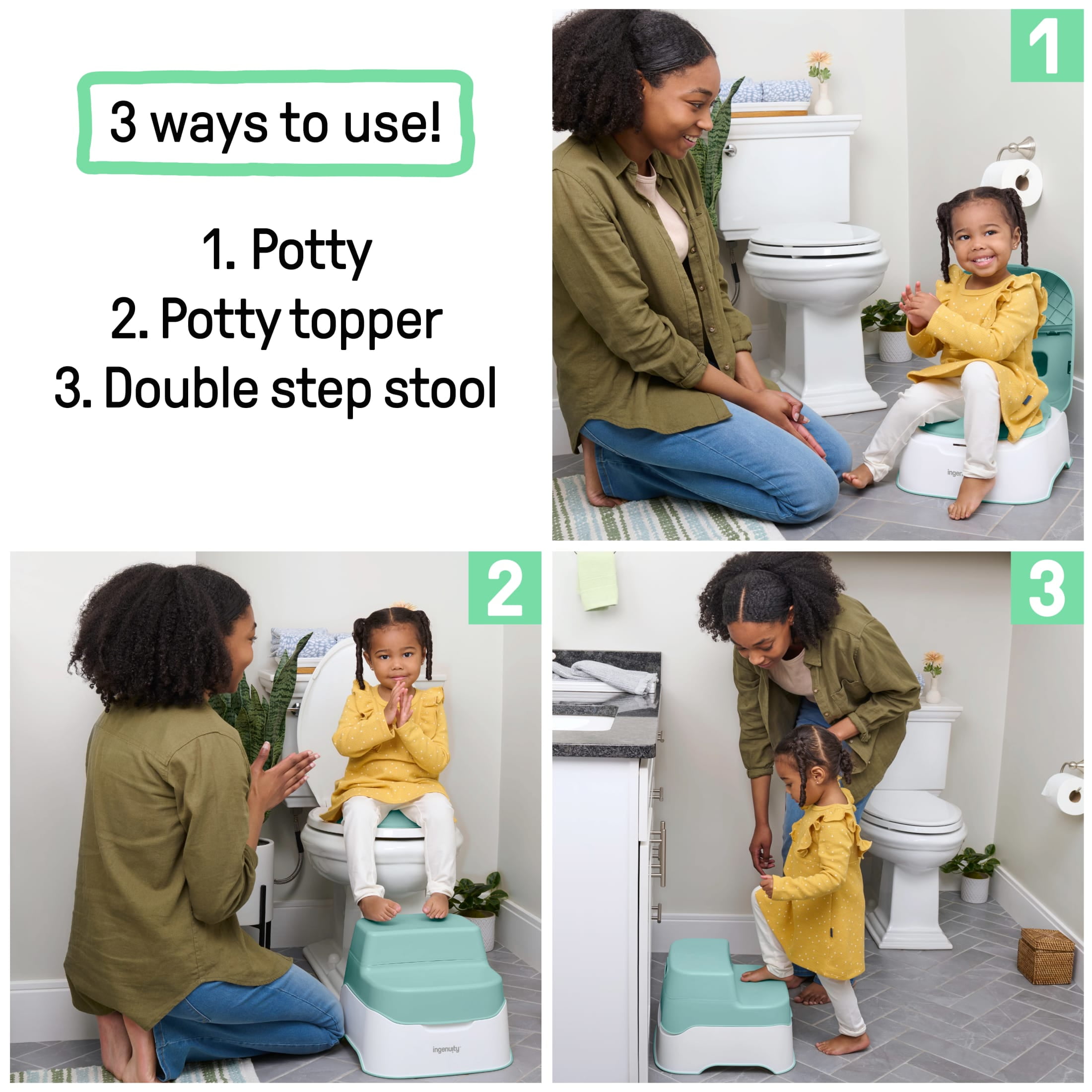 Ingenuity Prepare to Potty 3-in-1 System - for toddlers ages 18 months+