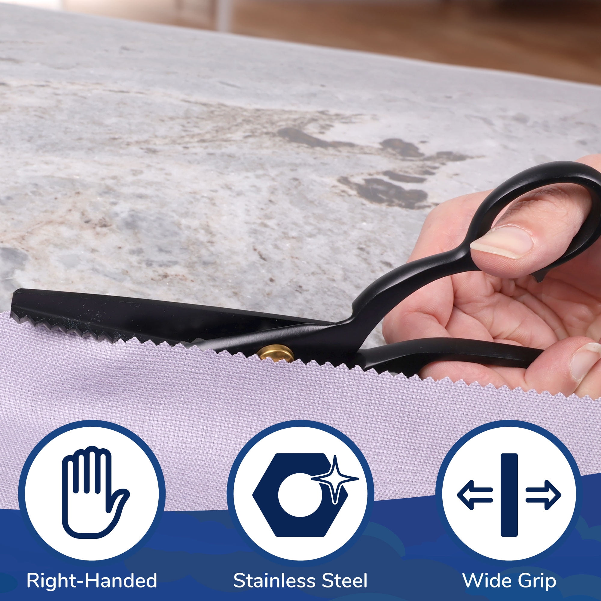 JubileeYarn Metal Pinking Shears - Black - 1 Unit