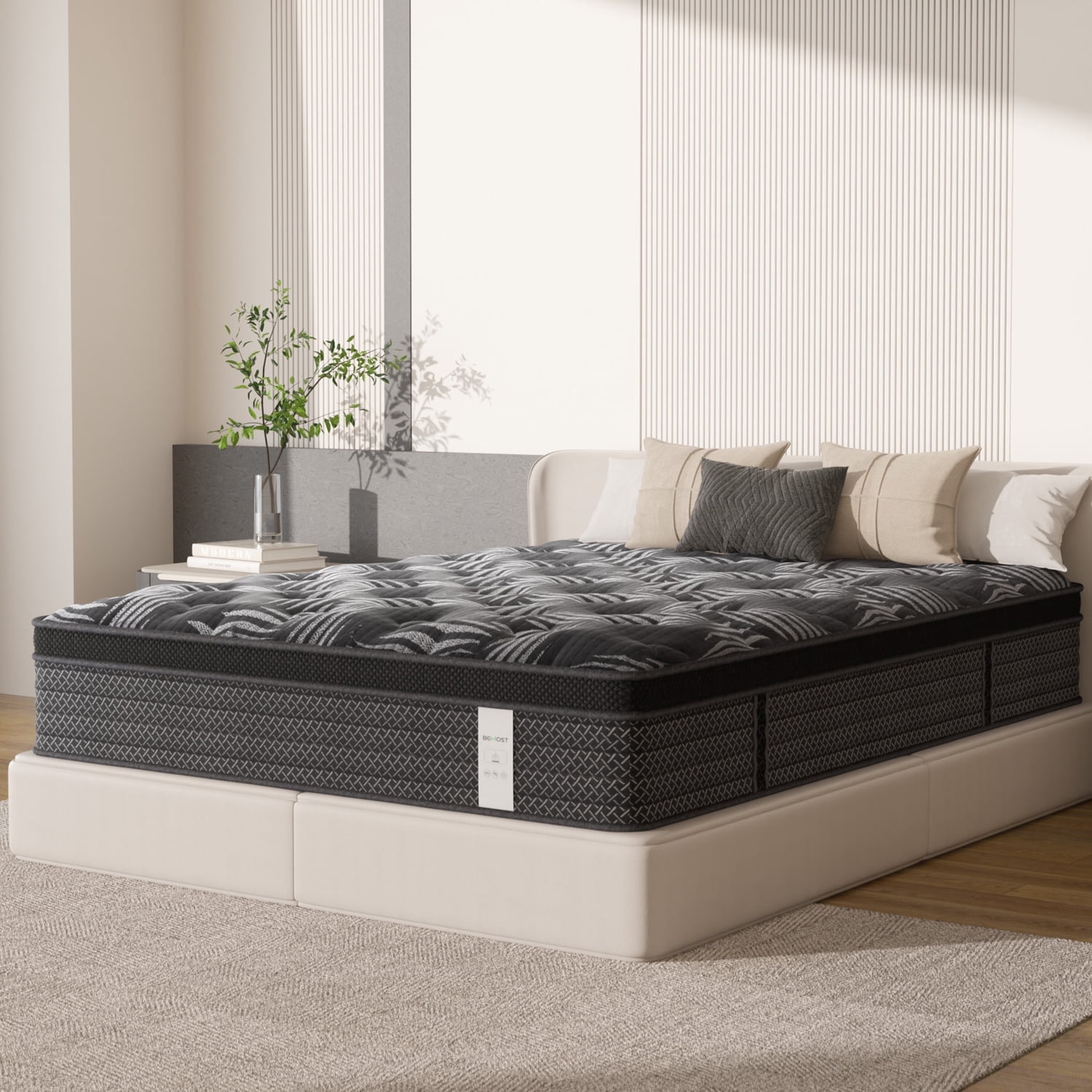 Behost 12 inch Twin Size Mattress, Pocket Spring Motion Isolation Memory Foam Mattress in a Box