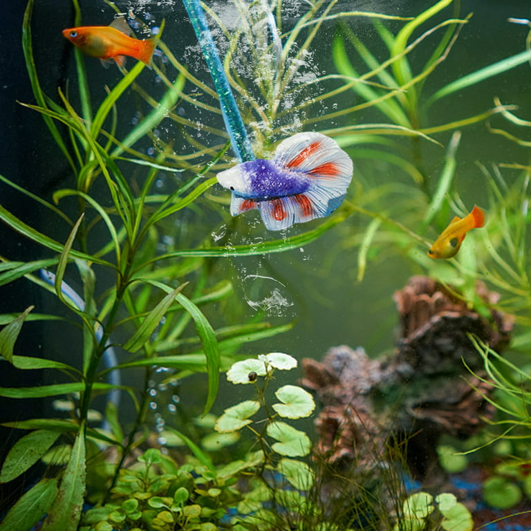 rygai Betta Stick Realistic Artificial Vivid Shape Non-fading Aquarium  Decor Long Pole Relieve Boredom Fish Training Teaser Wand Toy Fish Tank