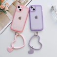 thumbnail image 4 of Silicone Heart Loop Lanyard, Universal Phone Case Strap with Key Chain Holder - Sakura Pink Sakura Pink, 4 of 5
