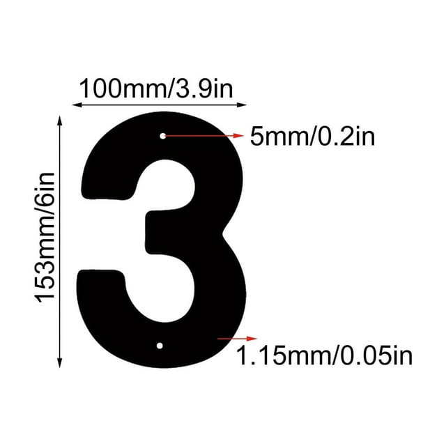 Three-dimensional Iron Art Number House Number Screw Home House Number Sign