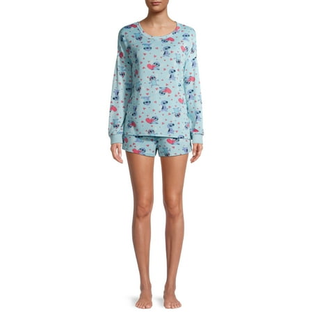 

Disney Long Sleeve Crew Neck Graphic Print Pajamas (Women s) 2 Piece Set