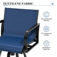 thumbnail image 4 of Crestlive Products Navy Blue Outdoor Aluminum All-Weather Swivel Patio Bar Stools (Set of 2), 4 of 5