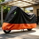 thumbnail image 1 of Funda de motocicleta: papel de aluminio reflectante al calor – Protección solar UV, protector impermeable y impermeable para exteriores en interiores para motocicletas, 1 of 6