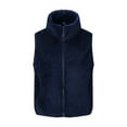 thumbnail image 2 of Annhoo Toddler Boys Girls Fuzzy Vest Winter Full Zipper Sleeveless Plush Jackets Comfy Warm Stand Collared Outwear, 2 of 7