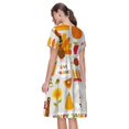 thumbnail image 2 of Bixox Robe d'Été à Manches Courtes pour Femmes Robe Ample Longueur Genou avec Poches-Action de Grâce, 2 of 7
