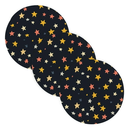 

3 Placemat Pan Bowl Mat Teacup Mat 15x15x24 Inch Tray Mat Kitchen Pot Mat Hot Pot Mat Teapot Mat Table Protective Mat Colorful Star Cartoon2