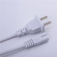 thumbnail image 4 of 5Ft Long White 2 Prongs AC Power Cord Cable Plu, 4 of 5