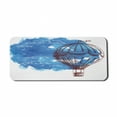 thumbnail image 1 of Saying Computer Mouse Pad, Bon Voyage Saying on Watercolor Sky Clouds and Air Balloon Retro, Rectangle Non-Slip Rubber Mousepad X-Large, 35" x 15" Gaming Size, Azure Blue Dark Maroon, by Ambesonne, 1 of 2
