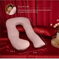 thumbnail image 4 of Pharmedoc Pregnancy Pillow, U-Shape Full Body Pillow and Maternity Support - Support for Back, HIPS, Legs, Belly for Pregnant Women (Cotton Candy), 4 of 7