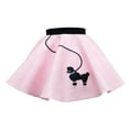 thumbnail image 4 of Hip Hop 50's Shop 1950s Toddler Poodle Skirt with Scarf, Bobby Socks, and Glasses, 4 Piece Halloween or Pretend Play Costume Set (Light Pink), 4 of 5