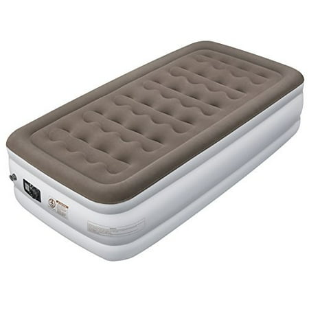 Etekcity Upgraded Air Mattress Blow Up Elevated Raised Bed Inflatable Airbed with Built-in Electric Pump, Height 18'', Twin Size, Brown