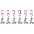 thumbnail image 1 of 6 Pcs Octopus Wind Rope Fixing Buckle (Red), Deck Anchor Nail, Aluminum Tent Pile with Spring Buckle, Sunshade Anchor Weave Pile and Outdoor Wooden Deck Board with Hooks and loops for camping, 1 of 5