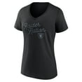 thumbnail image 2 of Women's Fanatics Black Las Vegas Raiders Iconic Script State V-Neck T-Shirt, 2 of 3