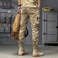thumbnail image 7 of TIANZEN Mens Loose Plus Size Pocket Lace Up Elastic Waist Pants Trousers Overall Big Tall Pants Mens Pants 42x34, 7 of 7
