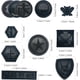 thumbnail image 2 of 20 PCS Parche termoadhesivo bordado, Insignia negra Parche bordado Apliques Parches para coser Transferencias termoadhesivas Calcomanías para camisetas, jeans, ropa, sombreros, 2 of 5