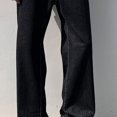 thumbnail image 5 of Pantalón de pierna recta para hombre, pierna ancha, estilo hippop, ropa de calle, pantalón holgado, pantalón informal Vintage estampado, 5 of 5