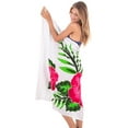 thumbnail image 3 of HAPPY BAY Women's Beachwear Summer Bikini Wraps Beach Wrap Sarong Skirt Swimsuit Swimwear Coverups Bathing Suit Swim Cover ups for Women One Size White, Floral, 3 of 4