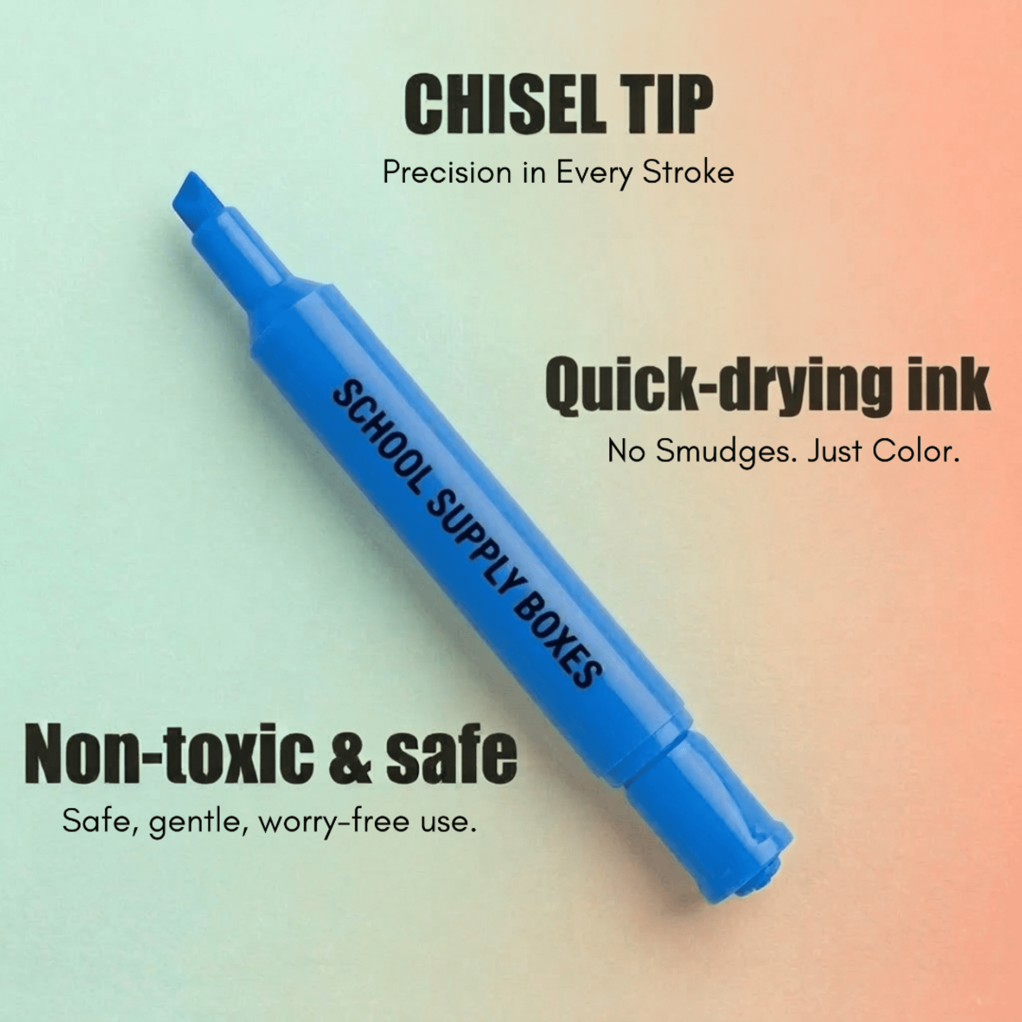 School Supply Boxes | 3 ct. Assorted Colors Highlighters | 48 Pack | Chisel Tip - Blue, Pink, Yellow | 144 Total Highlighters