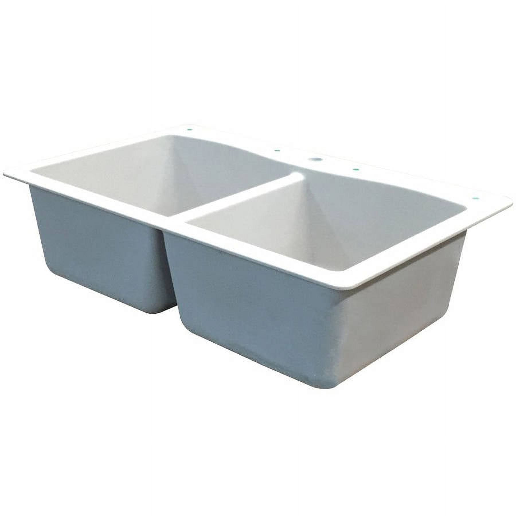 Transolid 33" x 22" Top Mount Aversa Granite Kitchen Sink, Available in Various Colors