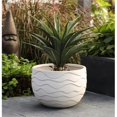 thumbnail image 1 of Luxen Home White MgO Wavy Design Planter, 1 of 1