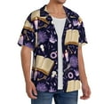 thumbnail image 2 of Sikiie Lavender Flowers Men's Wrinkle Free Untucked Cuban Shirt Business Casual Button Down Shirts Short Sleeve ShirtXX-Large, 2 of 5