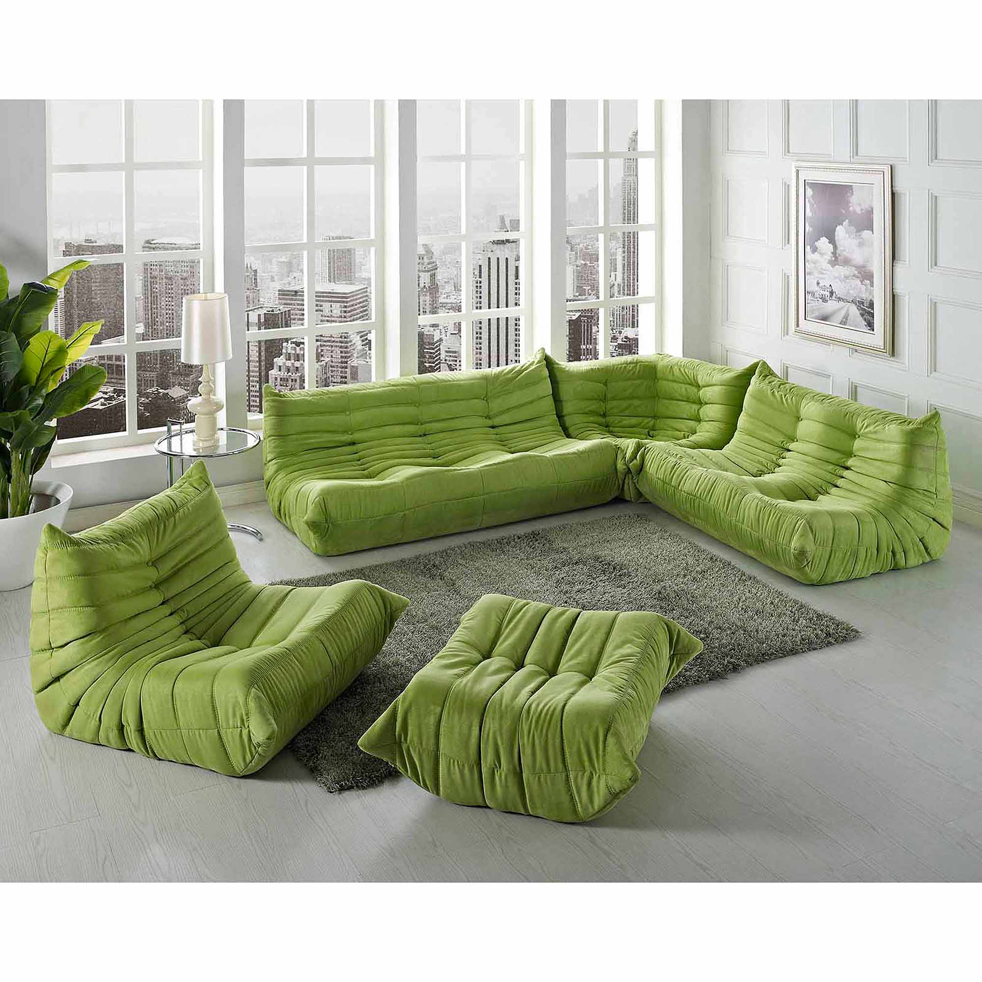 Modway Waverunner Modular Sectional Sofa Set (piece) Walmartcom - modway waverunner modular sectional sofa set (piece) walmartcom -
