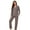 Light Brown Mel., variant on U2SKIIN Womens Pajama Sets, Ultra Soft Button Down Loungewear Long Sleeve Pjs Sets,(Black,L)