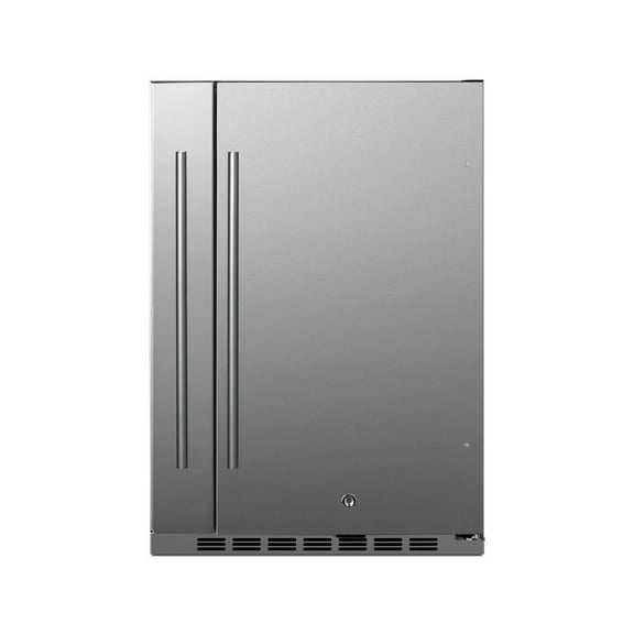 24" wide 19" deep outdoor all-refrigerator with slide-out side storage compartment