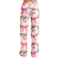 thumbnail image 3 of Satingcolo Christmas Pajama Pants for Women Elastic Waist Wide Leg Lounge Bottoms Christmas Pajamas Christmas Pants For Women, 3 of 5