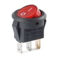 thumbnail image 4 of 10Pcs Small Size Round Rocker Switch LED Illuminated Car board Boat Van KCD-15 15mm 2/3PIN I/O Button Power Switches ,Easy to Install, 4 of 5