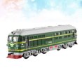 thumbnail image 2 of Locomotive Alloy Model Light Back to the Classical Green Skin Model Train Children's Toy Car(Green), 2 of 9