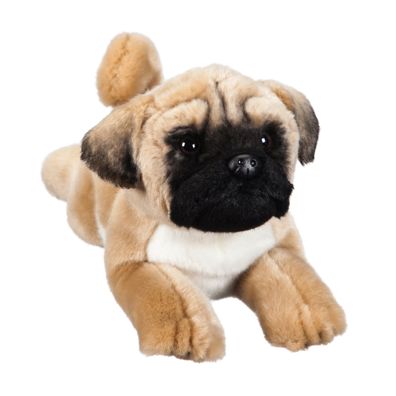 Bardo 9" long Pug plush stuffed animal dog puppy by Douglas Cuddle Toy 