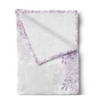 thumbnail image 2 of Flower Soft Flannel Fleece Throw Blanket, Framing Lilac Flowers in Blossom Vernal Season Soothing Color Shades, Cozy Plush for Indoor and Outdoor Use, 50" x 70", Pale Mauve Lavender, by Ambesonne, 2 of 5