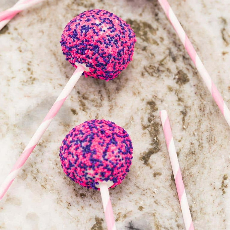 Cake Pop Sticks and Wrappers, Including 100 pcs 6-inch Paper