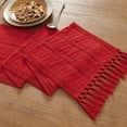 thumbnail image 7 of Boho Table Runner, Macrame Style Ivory Table Runners Farmhouse Woven Home Decor, 12x90 Inch, Red, 7 of 7